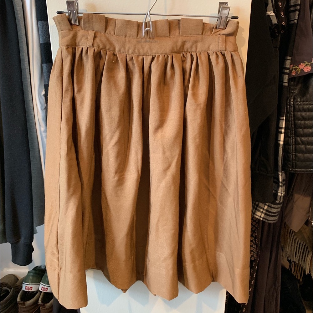 Tan high waisted skirt